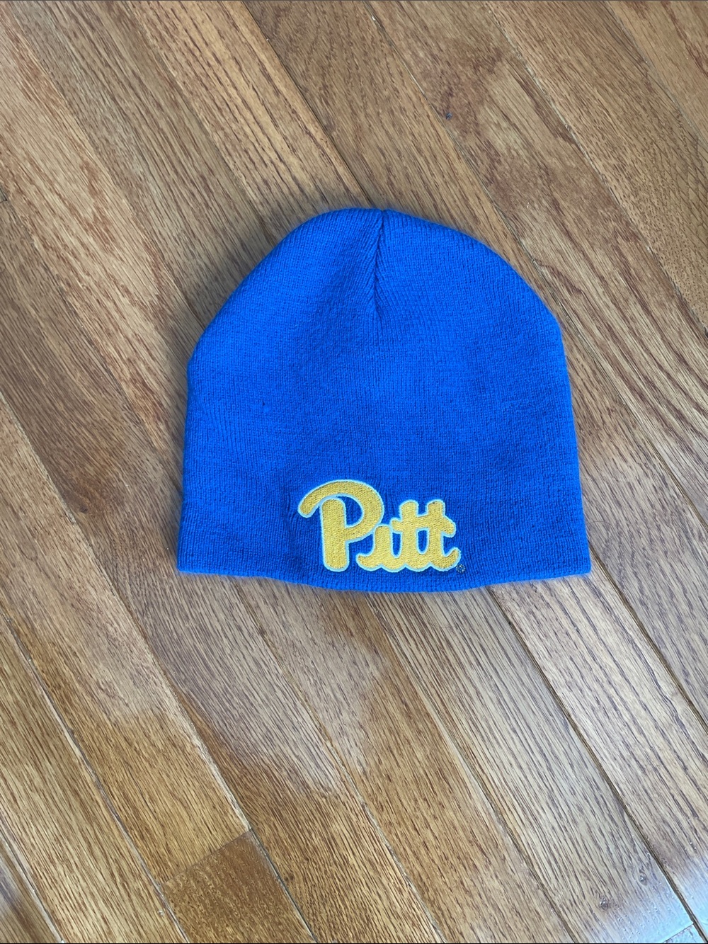 Pitt Blue & Gold Knit Beanie